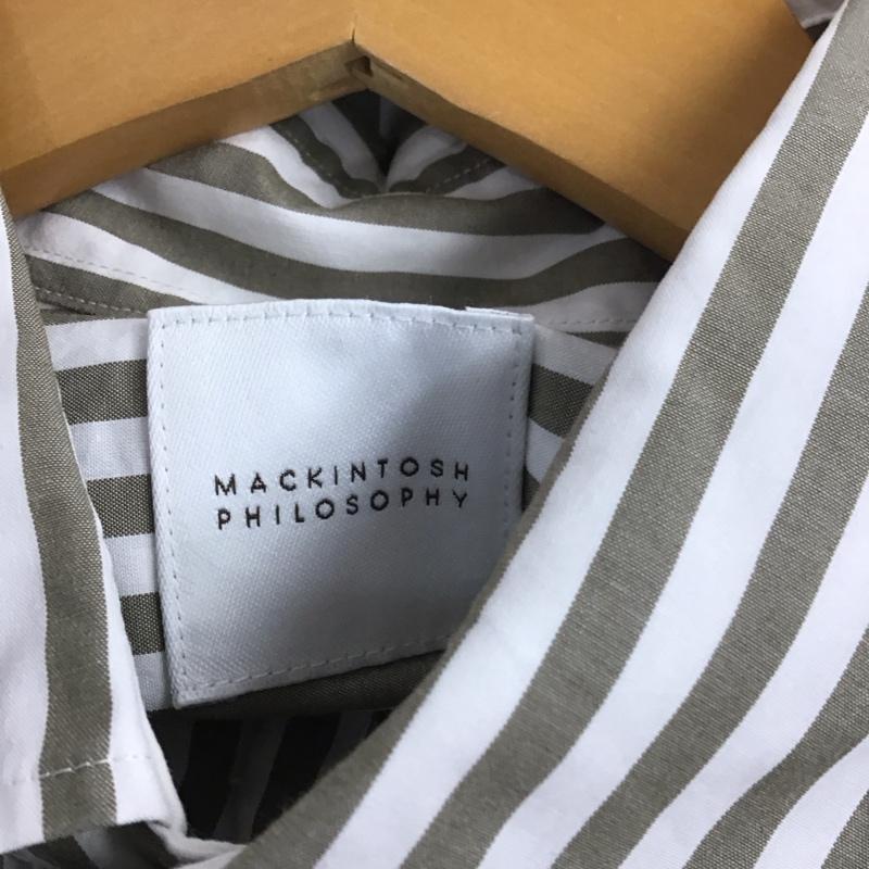 マッキントッシュフィロソフィー MACKINTOSH PHILOSOPH シャツ、ブラウス 長袖 長袖シャツ ストライプシャツ カラーシャツ 38 ストライプ 白 / ホワイト / X マルチカラー / マルチカラー /  メンズ USED 古着 中古 10132904