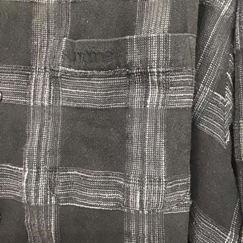 シュプリーム Supreme シャツ、ブラウス 長袖 2023-24AW WovenPlaidShirt 長袖シャツ チェックシャツ XL チェック 黒 / ブラック /  メンズ USED 古着 中古 10132191
