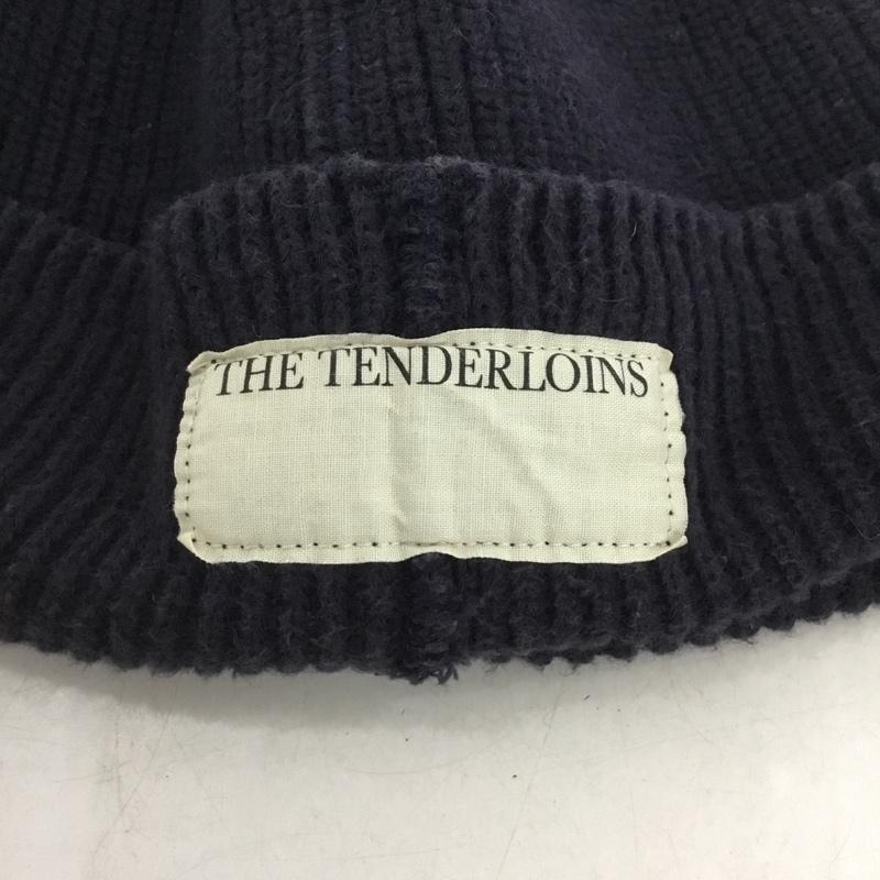 テンダーロイン TENDERLOIN 帽子 ニット帽 コットン ロゴ、文字 紺 / ネイビー /  メンズ USED 古着 中古 10143989