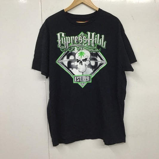 古着 USED Tシャツ 半袖 半袖カットソー プリントTシャツ クルーネックカットソー cypresshill XL プリント 黒 / ブラック /  メンズ USED 古着 中古 10134668