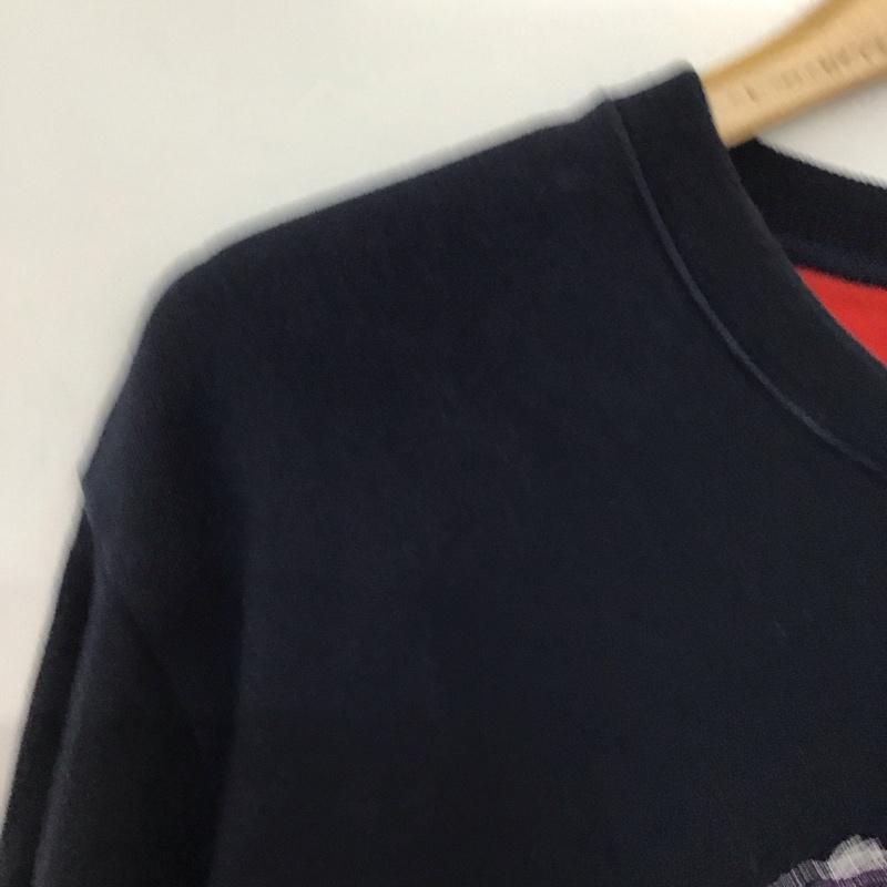 グラニフ graniph トレーナー 長袖 長袖トレーナー スウェット クルーネック プルオーバー L 刺繍 紺 / ネイビー /  メンズ USED 古着 中古 10149015