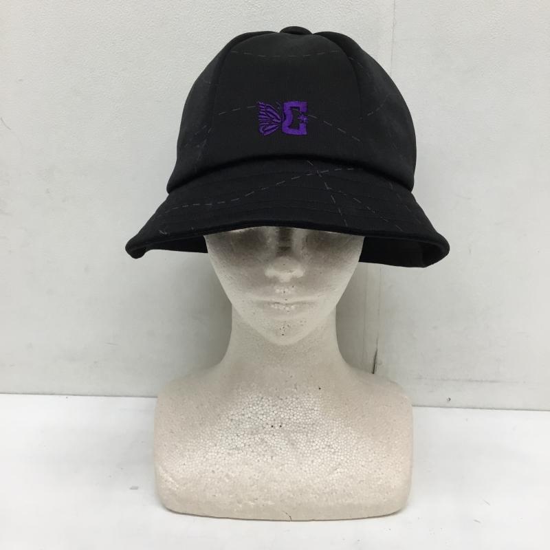ニードルス Needles 帽子 ハット needles × DC SHOES ニードルズ　MR610 FREE ロゴ、文字 X 刺繍 黒 / ブラック / X 紫 / パープル /  メンズ USED 古着 中古 10120974
