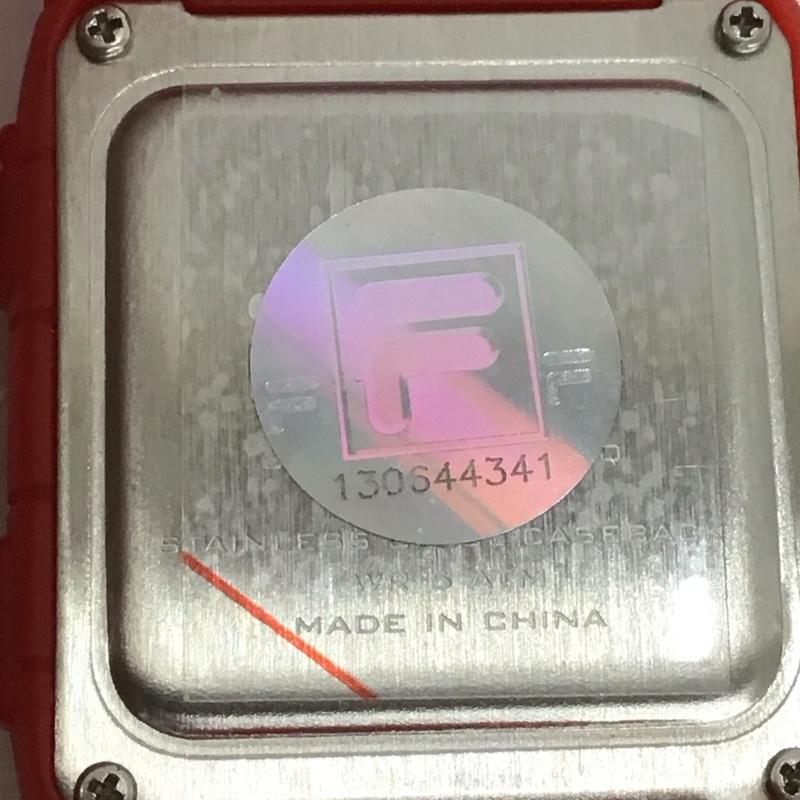 フィラ FILA 腕時計 デジタル 38-105-002 ロゴ、文字 赤 / レッド /  レディース USED 古着 中古 10135263
