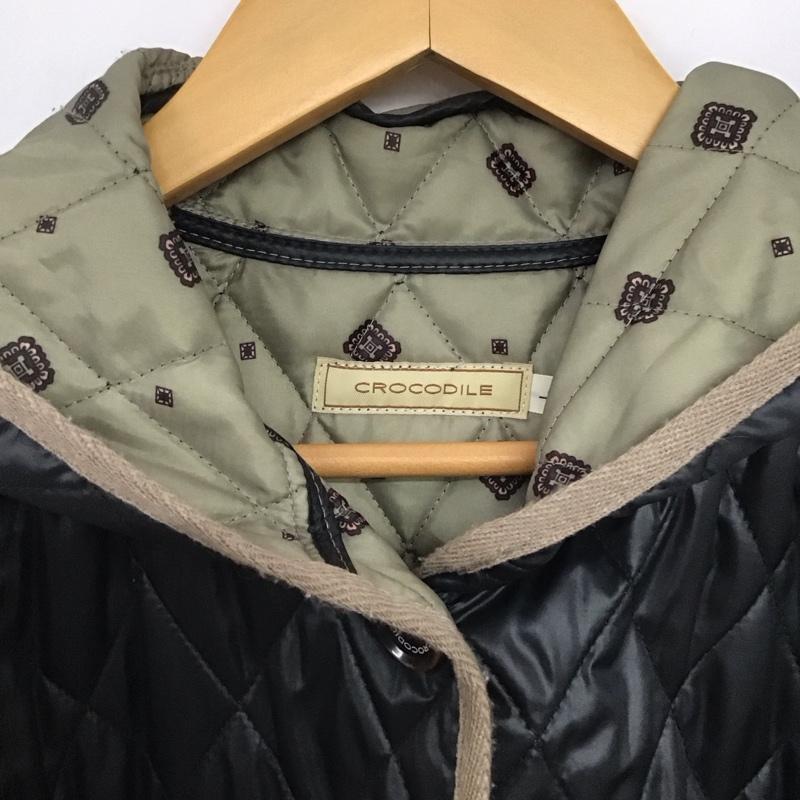 クロコダイル CROCODILE コート コート一般 キルティング L 無地 黒 / ブラック /  レディース USED 古着 中古 10143735