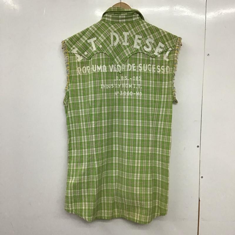 ディーゼル DIESEL シャツ、ブラウス 半袖 ノースリーブシャツ フロントボタン L チェック マルチカラー / マルチカラー /  メンズ USED 古着 中古 10149709