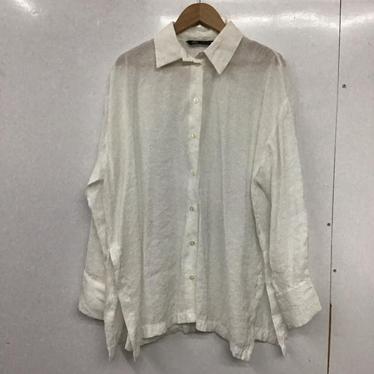 ザラ ZARA シャツ、ブラウス 長袖 3067 022 712 オーバーサイズ S 無地 白 / ホワイト /  レディース USED 古着 中古 10139237