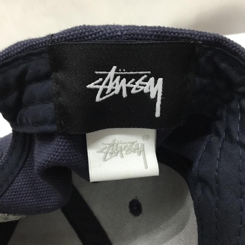 ステューシー STUSSY 帽子 キャップ コットン ロゴ、文字 紺 / ネイビー /  メンズ USED 古着 中古 10112528