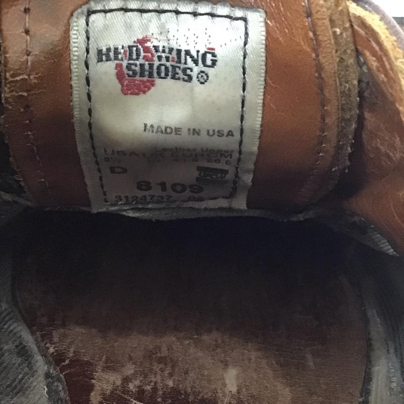 レッドウィング RED WING 革靴 革靴 8109 Work Oxford ワークオックスフォード 26.5cm モックトゥ US：8.5 無地 茶 / ブラウン /  メンズ USED 古着 中古 10111500