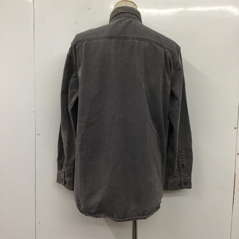 カーハート Carhartt シャツ、ブラウス 長袖 ボタンダウンシャツ M 無地 チャコールグレー / チャコールグレー /  メンズ USED 古着 中古 10110528