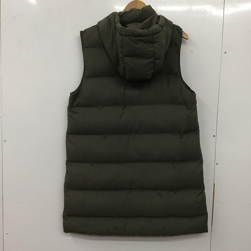 ザラ ZARA ベスト ベスト 3046 741 505 中綿 フード ロング丈 タグ付き L 無地 カーキ / カーキ /  レディース USED 古着 中古 10138926