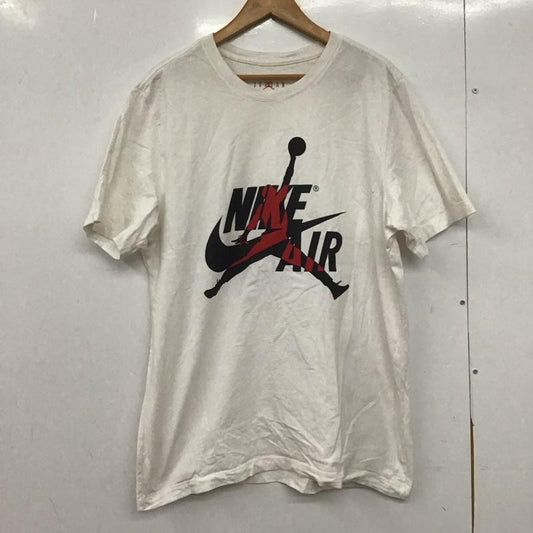 エアジョーダン AIR JORDAN Tシャツ 半袖 半袖カットソー プリントTシャツ クルーネックカットソー L ロゴ、文字 白 / ホワイト /  メンズ USED 古着 中古 10146994