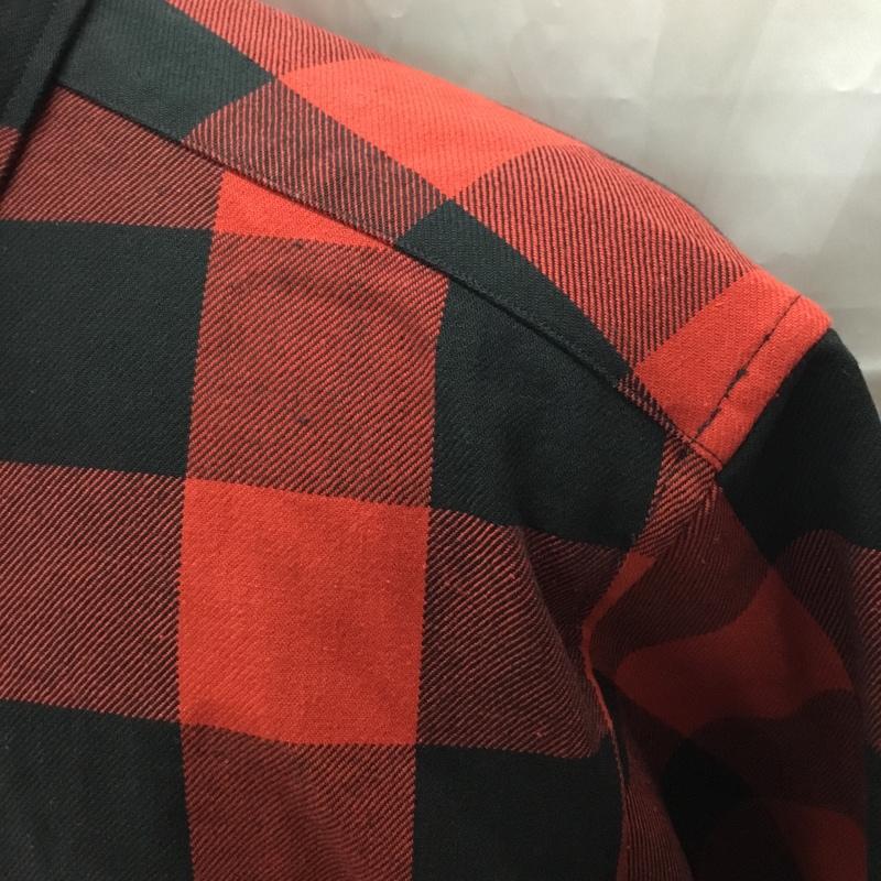 イーハトーブ IHATOV シャツ、ブラウス 長袖 la-s004-tma001 CHARVETSHIRT 長袖シャツ カラーシャツ ポケットシャツ チェックシャツ S チェック 黒 / ブラック / X 赤 / レッド /  メンズ USED 古着 中古 10112333