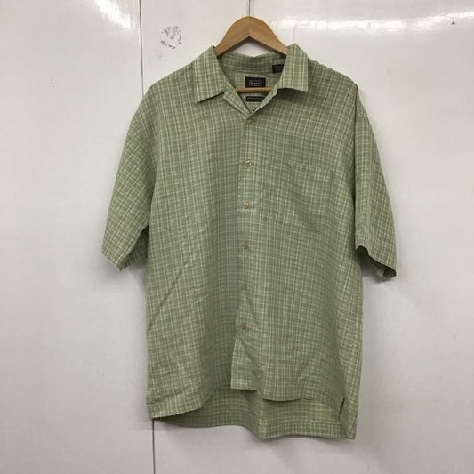 古着 USED シャツ、ブラウス 半袖 半袖シャツ チェックシャツ 古着 XL チェック 緑 / グリーン /  メンズ USED 古着 中古 10128723