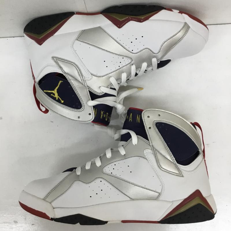 ナイキ NIKE スニーカー スニーカー 304775-171 AIR JORDAN 7 RETRO OLYMPIC 28.5cm ロゴ、文字 白 / ホワイト /  メンズ USED 古着 中古 10133946