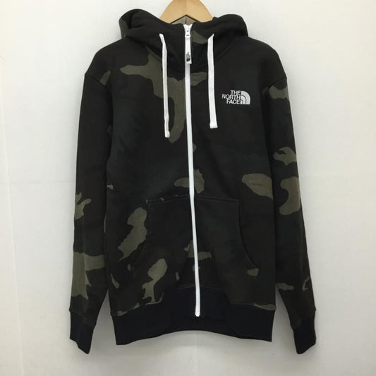 ザノースフェイス THE NORTH FACE パーカー 長袖 NT62131 ノベルティリアビューフルジップフーディ S カモフラージュ柄・迷彩 黒 / ブラック / X 緑 / グリーン /  メンズ USED 古着 中古 10140075