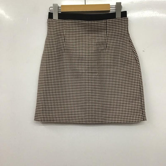 ザラ ZARA スカート ミニスカート ミニスカート タイトスカート ジップアップ S チェック マルチカラー / マルチカラー /  レディース USED 古着 中古 10136051