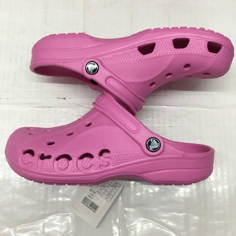 クロックス crocs サンダル サンダル 10126-6U9 baya バヤ 24cm 24.0cm ロゴ、文字 桃 / ピンク /  レディース USED 古着 中古 10111539