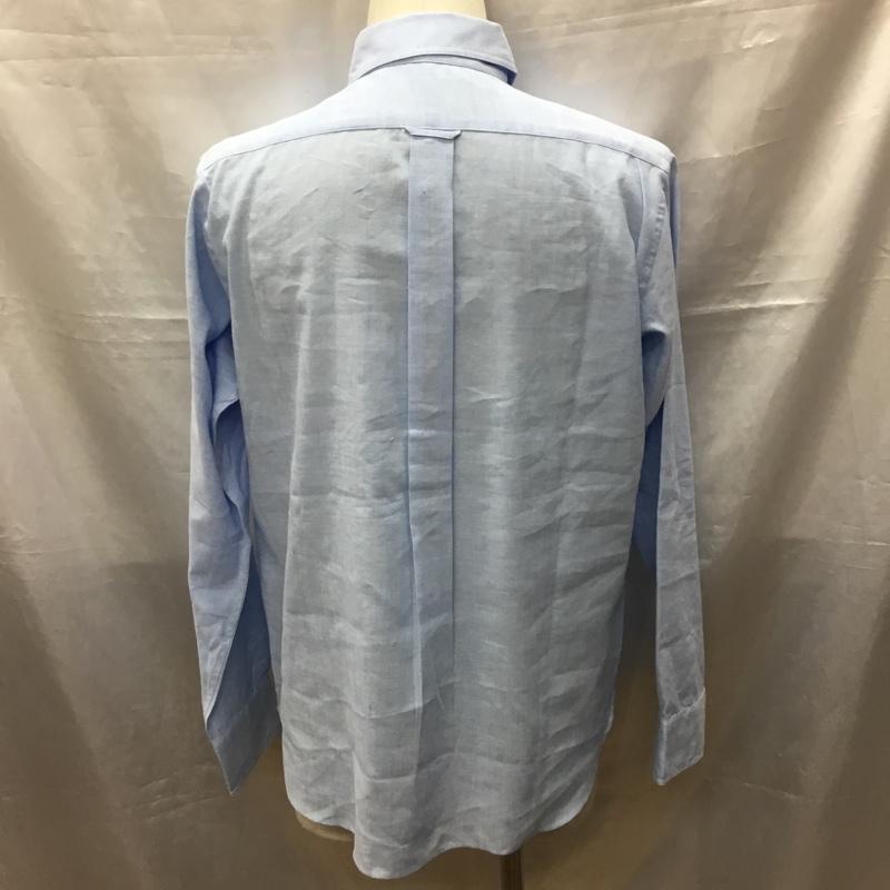 アトモスラボ ATMOS LAB シャツ、ブラウス 長袖 長袖シャツ カラーシャツ ポケットシャツ 長袖カットソー ボタンダウンシャツ M 無地 青 / ブルー /  メンズ USED 古着 中古 10117697