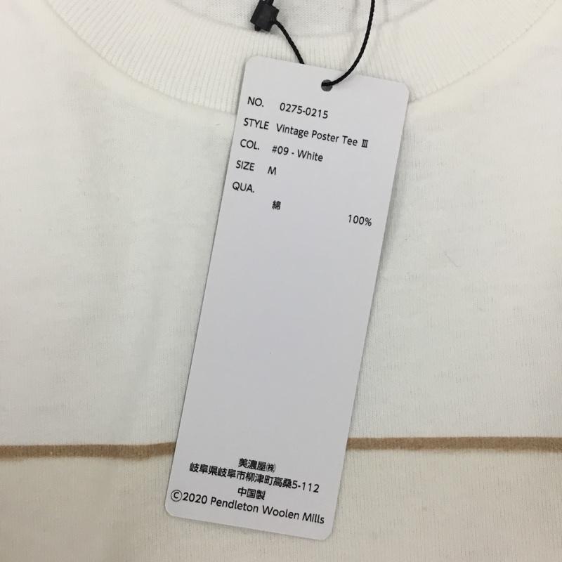 ペンドルトン PENDLETON Tシャツ 半袖 0275-0215 VINTAGE POSTER アートプリント ビックシルエット タグ付き M プリント オフホワイト / オフホワイト /  メンズ USED 古着 中古 10114820