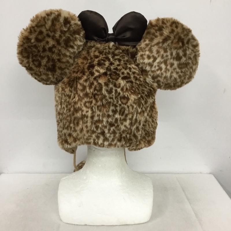 ディズニー Disney 帽子 キャップ ファンキャップ ディズニー ミニーマウス リボン ヒョウ柄・レオパード柄 茶 / ブラウン /  レディース USED 古着 中古 10148819
