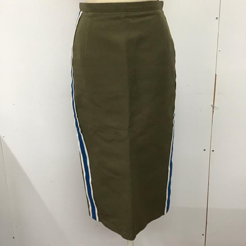 ヌメロ ウ゛ェントゥーノ N°21 スカート ひざ丈スカート 38 無地 カーキ / カーキ /  レディース USED 古着 中古 10124427