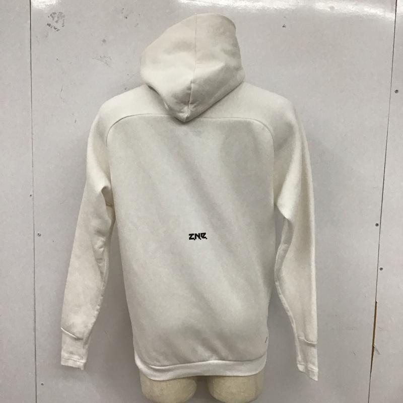 アディダス adidas パーカー 長袖 ジップアップパーカー 長袖パーカー フード付きパーカー ロゴ、文字 白 / ホワイト /  メンズ USED 古着 中古 10123619