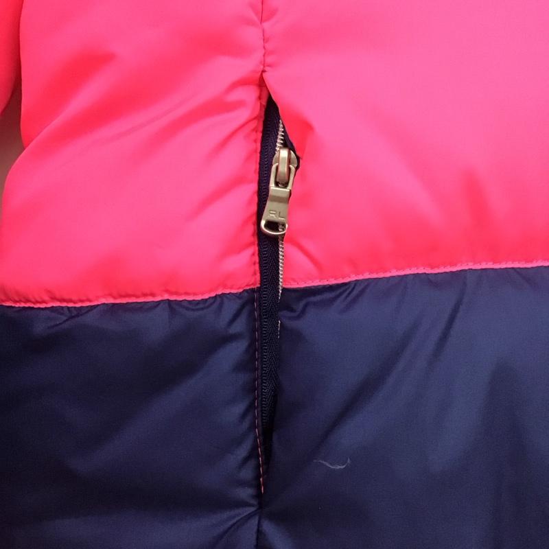 ポロラルフローレン POLO RALPH LAUREN ジャケット、上着 ダウンジャケット XL 無地 紺 / ネイビー / X 桃 / ピンク /  ガールズ USED 古着 中古 10132407