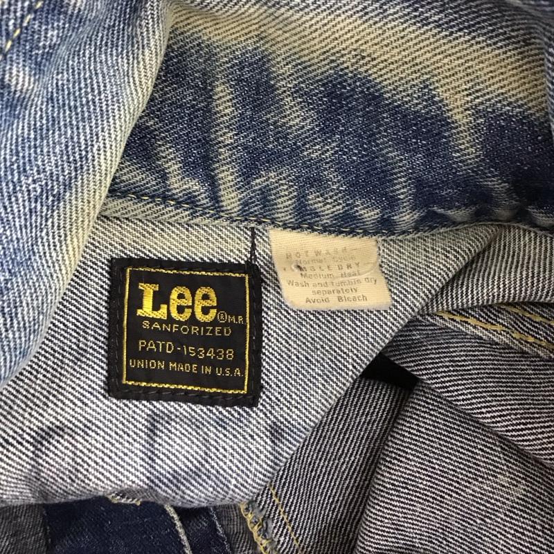 リー Lee ジャケット、上着 ジャケット、ブレザー デニムジャケット カラージャケット 長袖ジャケット ブルゾン Gジャン M 無地 インディゴ / インディゴ /  メンズ USED 古着 中古 10123832