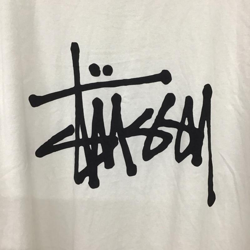 ステューシー STUSSY Tシャツ 半袖 半袖カットソー プリントTシャツ クルーネックカットソー XL ロゴ、文字 白 / ホワイト /  メンズ USED 古着 中古 10133226