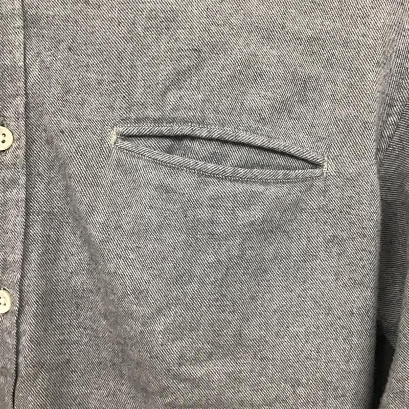 マリネロ MARINERO シャツ、ブラウス 長袖 長袖シャツ 無地シャツ ノーカラーシャツ 1 無地 灰 / グレー /  メンズ USED 古着 中古 10131765