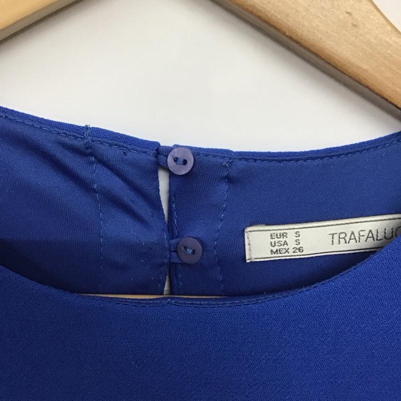 ザラ ZARA ワンピース ミニスカート ノースリーブワンピース ミニワンピース タイトワンピース S 無地 青 / ブルー /  レディース USED 古着 中古 10128895