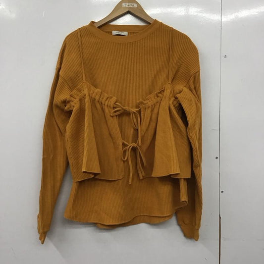 フリークスストア FREAK S STORE セットアップ セットアップ セットアップ キャミソール 長袖カットソー 2点セット FREE 無地 橙 / オレンジ /  レディース USED 古着 中古 10147195