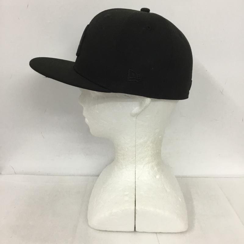 ニューエラ NEW ERA 帽子 キャップ NY 59FIFTY MLB 55.8cm ロゴ、文字 黒 / ブラック /  メンズ USED 古着 中古 10124617