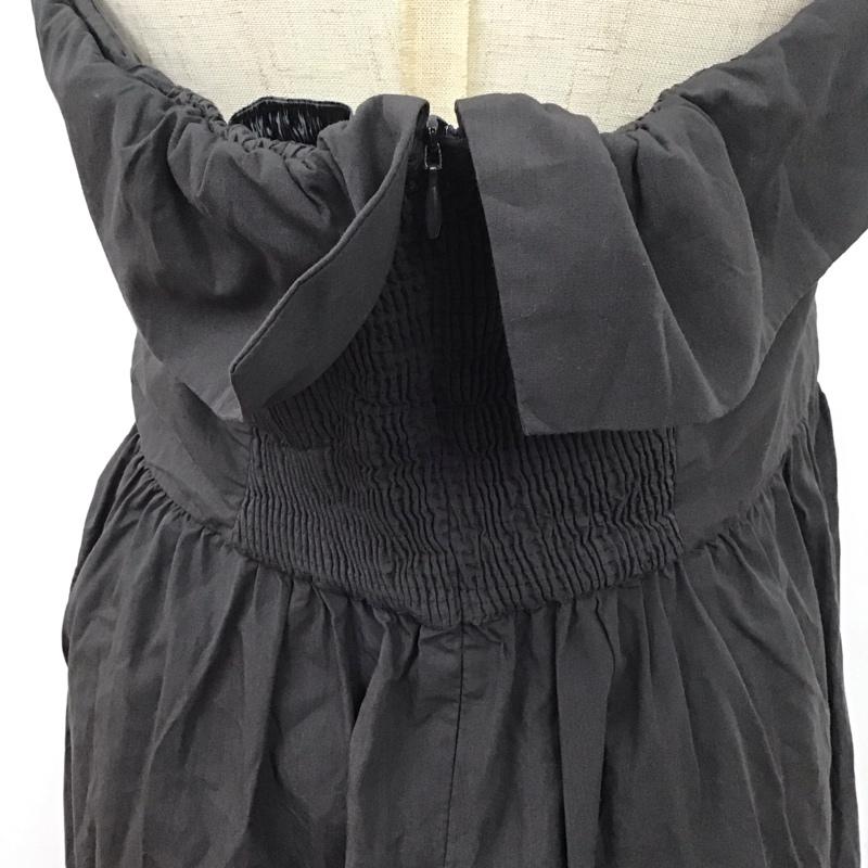 ザラ ZARA ワンピース ロングスカート M 無地 チャコールグレー / チャコールグレー /  レディース USED 古着 中古 10124899