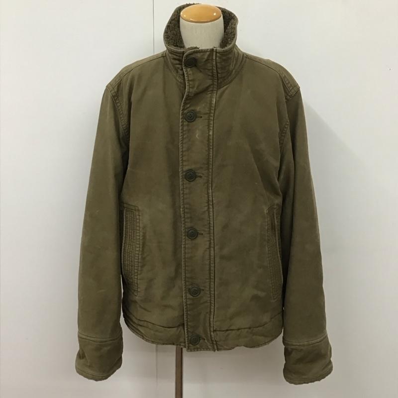 アバクロンビーアンドフィッチ ABERCROMBIE&FITCH ジャケット、上着 ジャンパー、ブルゾン ジップアップジャケット ジャンパー ジャケット カジュアルジャケット ミリタリージャケット L 無地 カーキ / カーキ /  メンズ USED 古着 中古 10109810