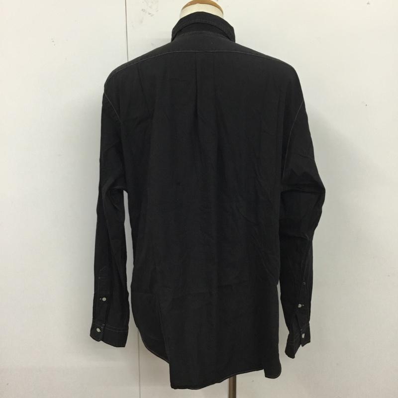 ラルフローレン RALPHLAUREN シャツ、ブラウス 長袖 長袖シャツ カラーシャツ ボタンダウンシャツ 長袖カットソー XXL ロゴ、文字 黒 / ブラック /  メンズ USED 古着 中古 10120845