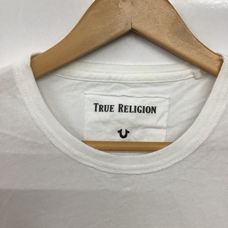 トゥルーレリジョン TRUE RELIGION Tシャツ 半袖 半袖カットソー プリントTシャツ クルーネックカットソー M プリント 白 / ホワイト /  メンズ USED 古着 中古 10142406