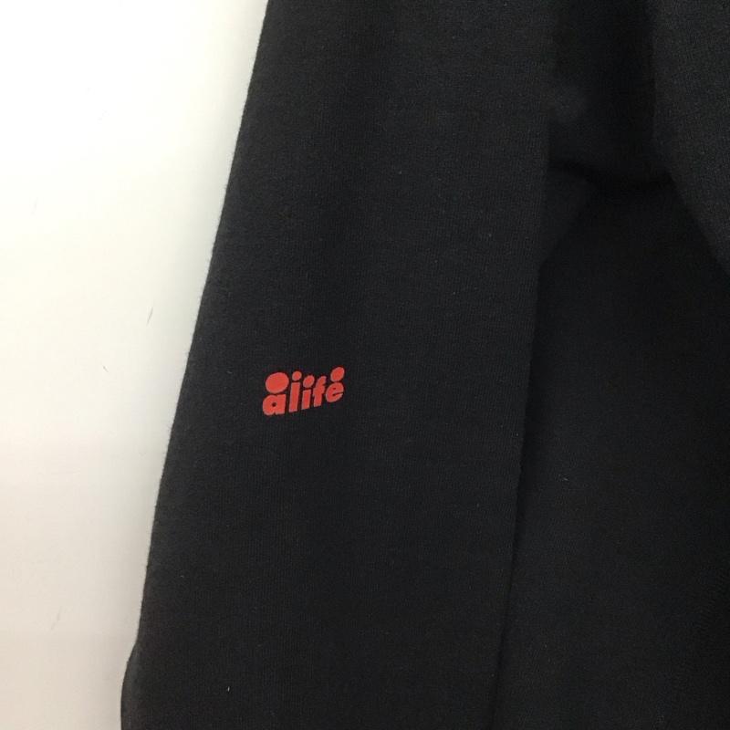 エーライフ ALIFE パーカー 長袖 長袖パーカー プルオーバーパーカー スウェット L ロゴ、文字 黒 / ブラック /  メンズ USED 古着 中古 10146468