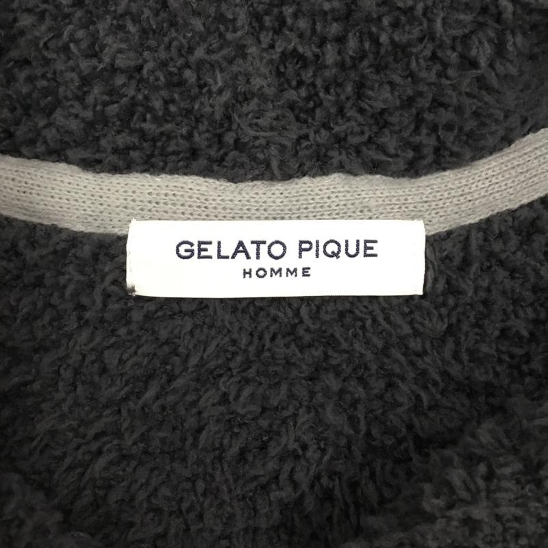 ジェラードピケオム GELATO PIQUE HOMME パーカー 長袖 ジップアップパーカー 長袖パーカー フード付きパーカー M ロゴ、文字 灰 / グレー /  メンズ USED 古着 中古 10111932