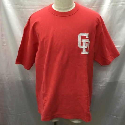 ベイフロー BAYFLOW Tシャツ 半袖 半袖カットソー プリントTシャツ クルーネックカットソー 4 ロゴ、文字 赤 / レッド /  メンズ USED 古着 中古 10114356