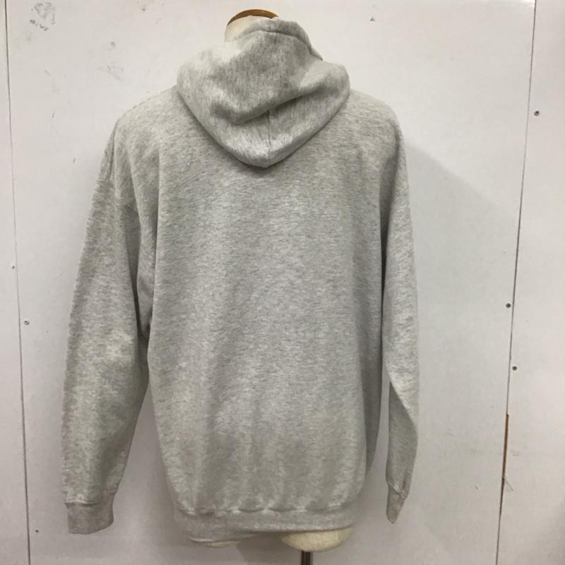 ギルダン GILDAN パーカー 長袖 L ロゴ、文字 灰 / グレー /  メンズ USED 古着 中古 10123274