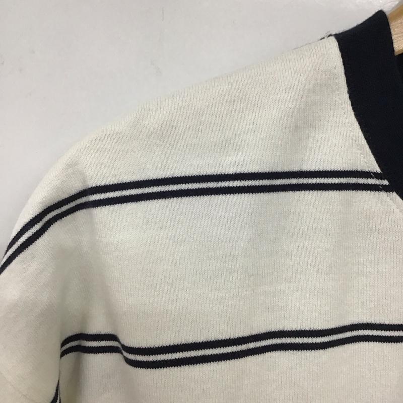 フレッシュサービス FreshService Tシャツ 半袖 半袖カットソー プリントTシャツ クルーネックカットソー ボーダー柄 白 / ホワイト / X 紺 / ネイビー /  メンズ USED 古着 中古 10134975