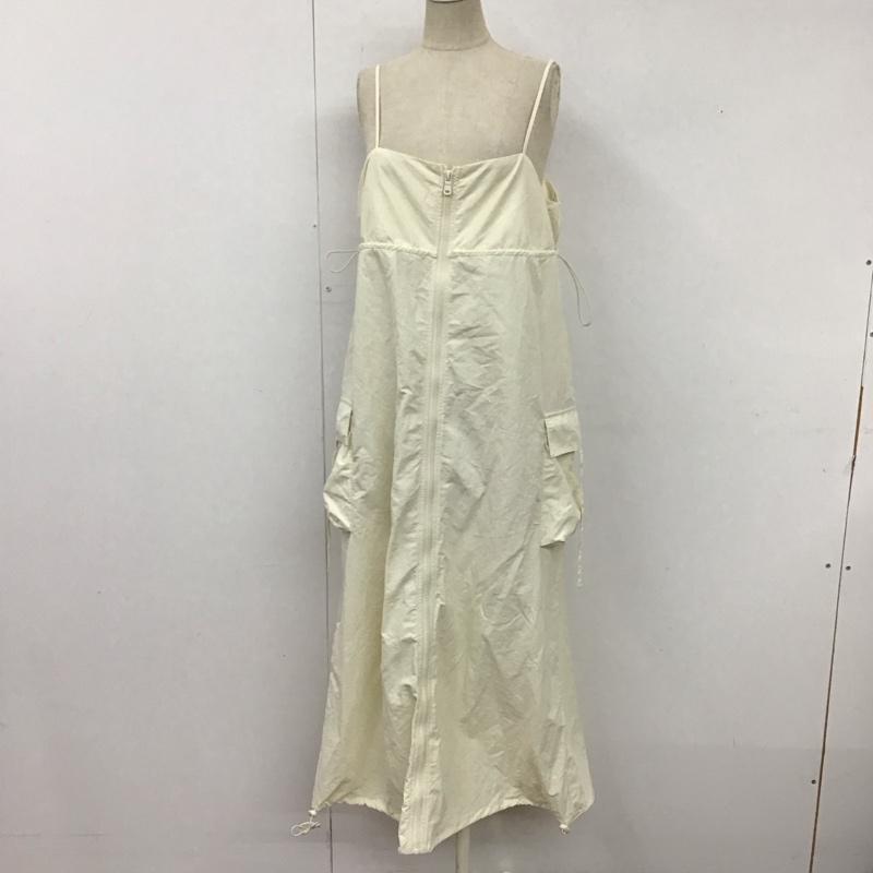 ザラ ZARA ワンピース ロングスカート 4764 801 712 ナイロン キャミワンピース L 無地 アイボリー / アイボリー /  レディース USED 古着 中古 10119621