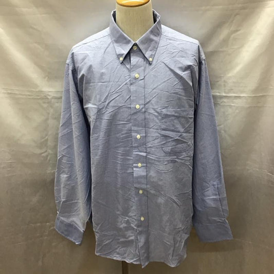チャップス CHAPS シャツ、ブラウス 長袖 長袖シャツ カラーシャツ ポケットシャツ 長袖カットソー ボタンダウンシャツ XL 無地 水色 / ライトブルー /  メンズ USED 古着 中古 10118551