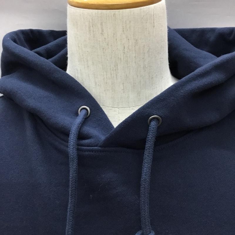 ショット schott パーカー 長袖 782-2231005 HOODEDSWEATOVALCHENILLELOGO 長袖パーカー プルオーバー L ロゴ、文字 紺 / ネイビー /  メンズ USED 古着 中古 10121801