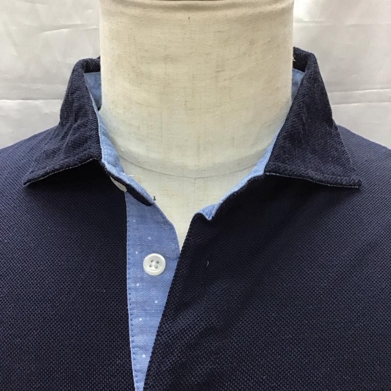 ビームス ハート BEAMS HEART ポロシャツ 半袖 半袖ポロシャツ カラーシャツ 半袖カットソー M 無地 紺 / ネイビー /  メンズ USED 古着 中古 10113208