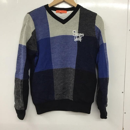 ビームスゴルフ BEAMS GOLF ニット、セーター 長袖 長袖ニットカットソー Vネック セーター M チェック マルチカラー / マルチカラー /  レディース USED 古着 中古 10135442