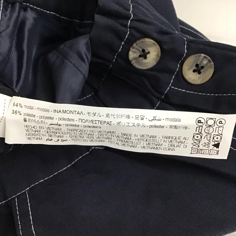 ザラ ZARA パンツ スラックス スラックスパンツ ワイドパンツ カジュアルパンツ XS 無地 紺 / ネイビー /  レディース USED 古着 中古 10122533