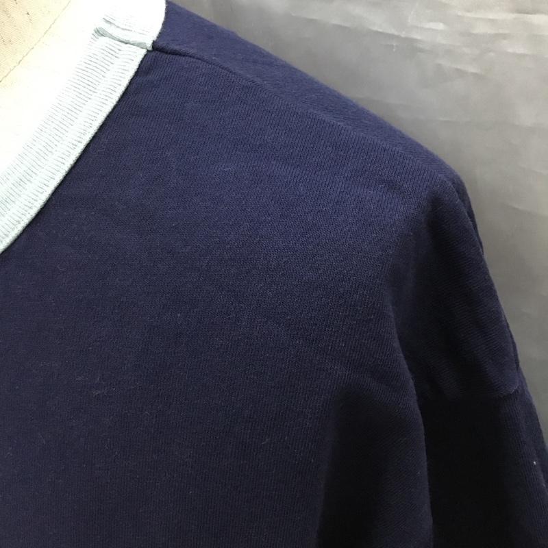 アヴィレックス AVIREX Tシャツ 半袖 半袖カットソー プリントTシャツ クルーネックカットソー XXL プリント 紺 / ネイビー /  メンズ USED 古着 中古 10120454