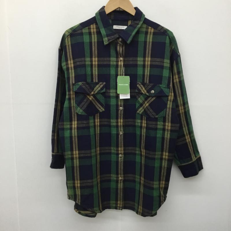 フリークスストア FREAK S STORE シャツ、ブラウス 長袖 FREE チェック 緑 / グリーン /  レディース USED 古着 中古 10140932